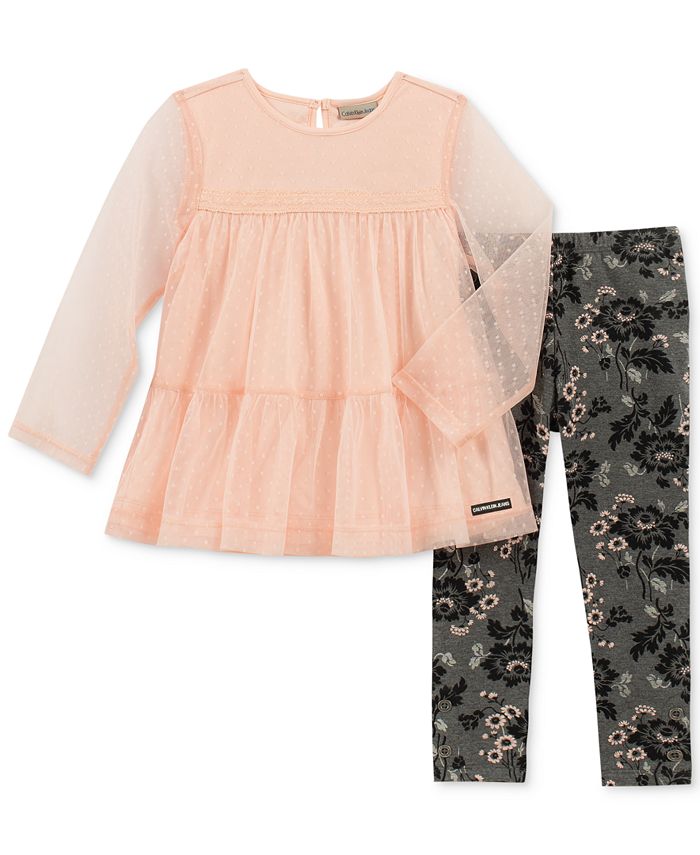 Calvin klein hot sale toddler girl clothes