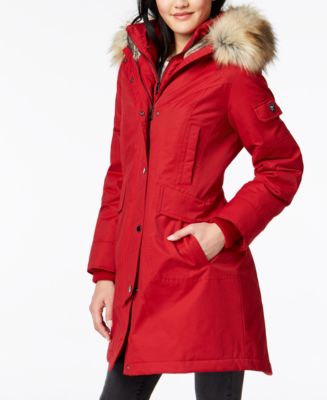 1 Madison Expedition Faux-Fur-Trim Hooded Parka Coat - Macy's
