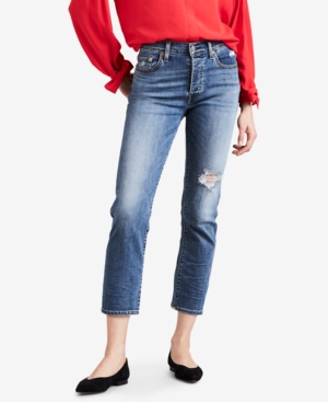 LEVI'S WEDGIE STRAIGHT-LEG CROPPED JEANS