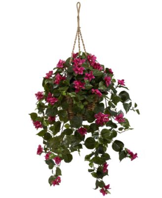 Nearly Natural - Bougainvillea Artificial Plant Hanging Basket