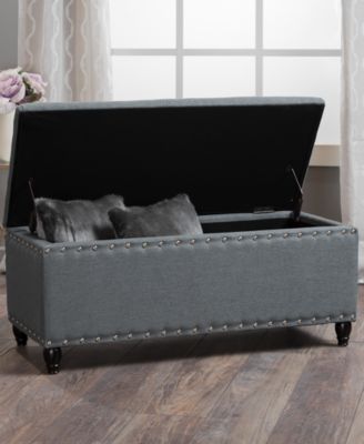 Vincy Studded Storage Bench