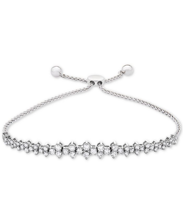 Wrapped in Love - Diamond Honeycomb Bolo Bracelet (1-1/2 ct. t.w.) in 14k White Gold