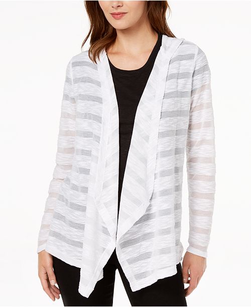 Inc International Concepts Inc Petite Illusion Striped Hooded Cozy
