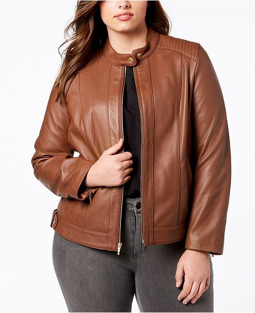 Cole Haan Plus Size Leather Moto Jacket Reviews Coats Women