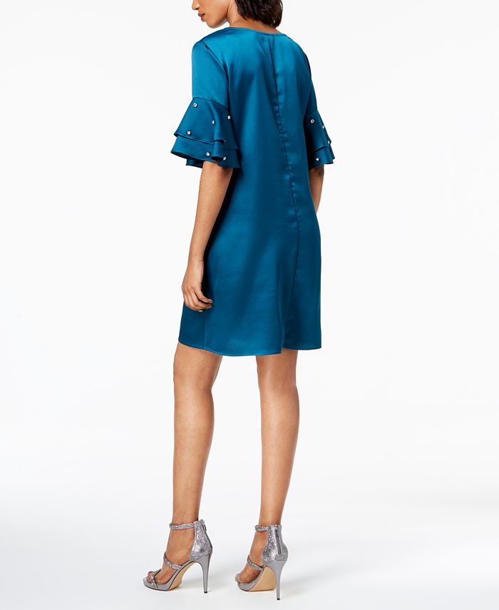 Msk Ruffled Sleeve Shift Dress Macys 1109