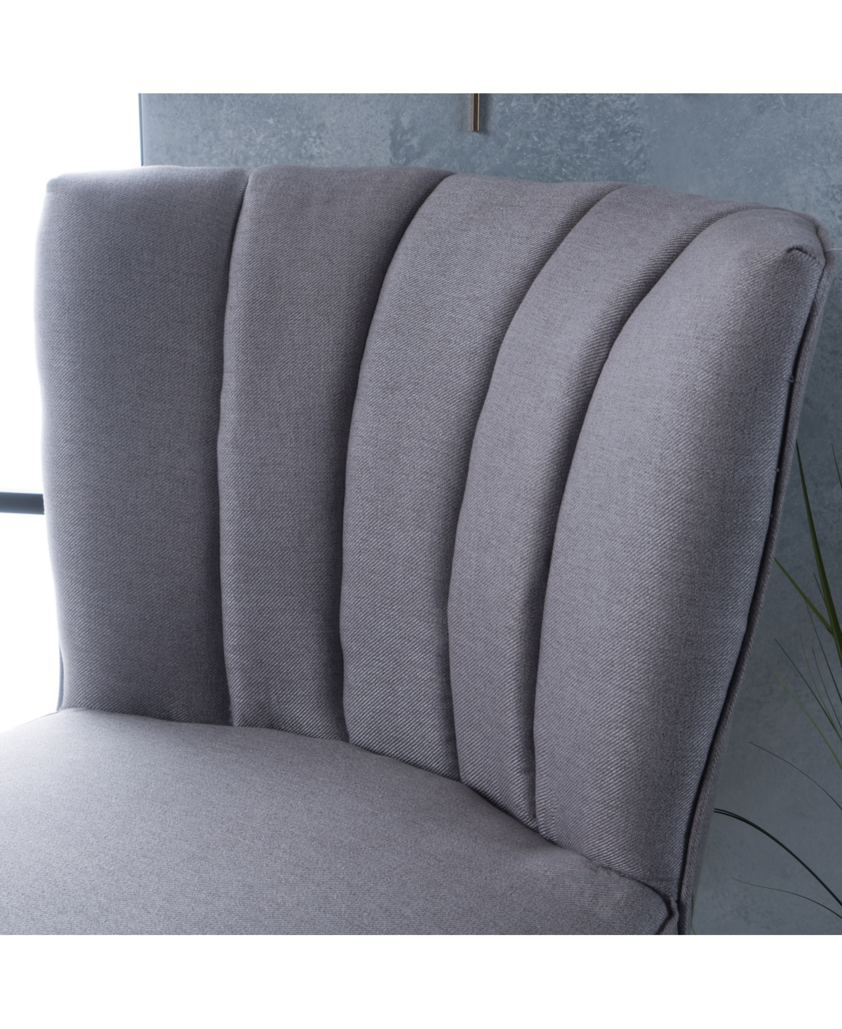 Noble House Zaidan Channel Accent Chair In Grey