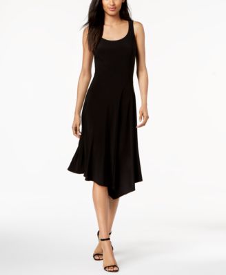 anne klein asymmetrical draped dress