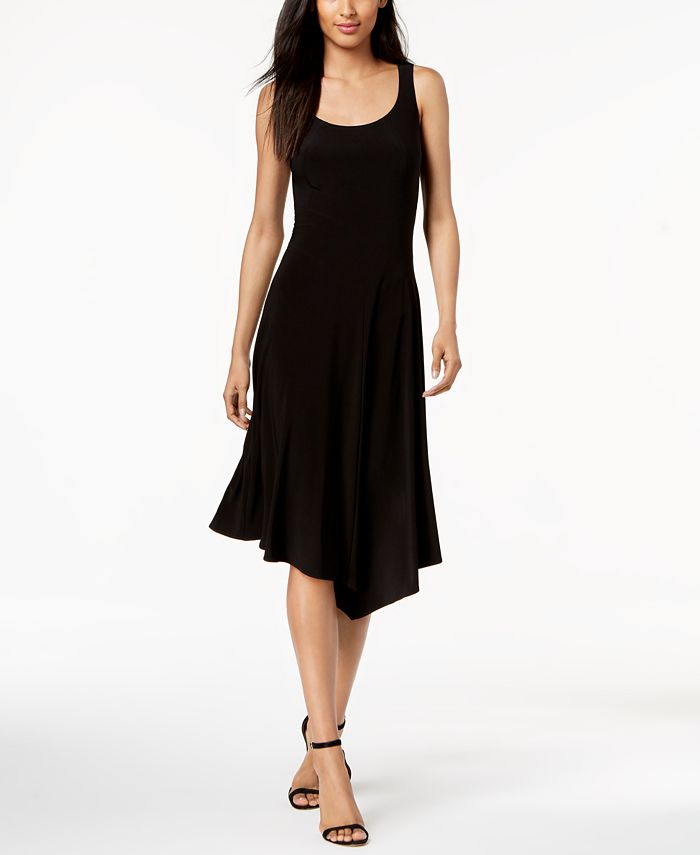 Anne Klein Scoop-Neck Asymmetrical Dress - Macy's