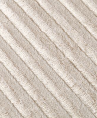 Duke Ribbed Faux-Fur Throw, 50" x 60"