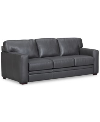 Furniture CLOSEOUT! Avenell 87" Leather Sofa, Created For Macy's - Macy's