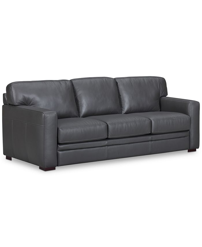 Furniture Avenell 87 Leather Sofa, Leather Sectional Macys Furniture