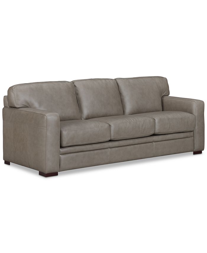 Furniture Avenell 87" Leather Queen Sleeper Sofa, Created for Macy's & Reviews Furniture Macy's