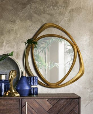 Furniture Goldie Large Triangle Mirror, Quick Ship