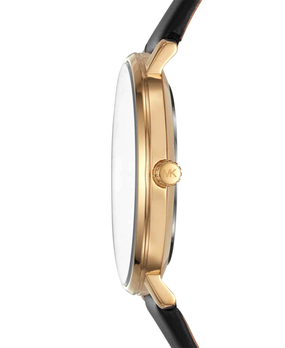 Michael Kors Women's Pyper Black Leather Strap Watch 38mm In Black,black