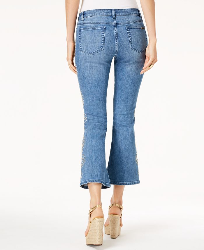 Michael Kors Embellished Flare-Leg Jeans & Reviews - Jeans - Women - Macy's