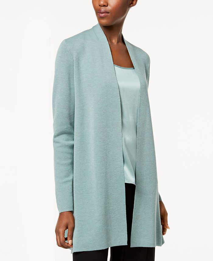 Eileen Fisher Wool Open Front Cardigan Macy s
