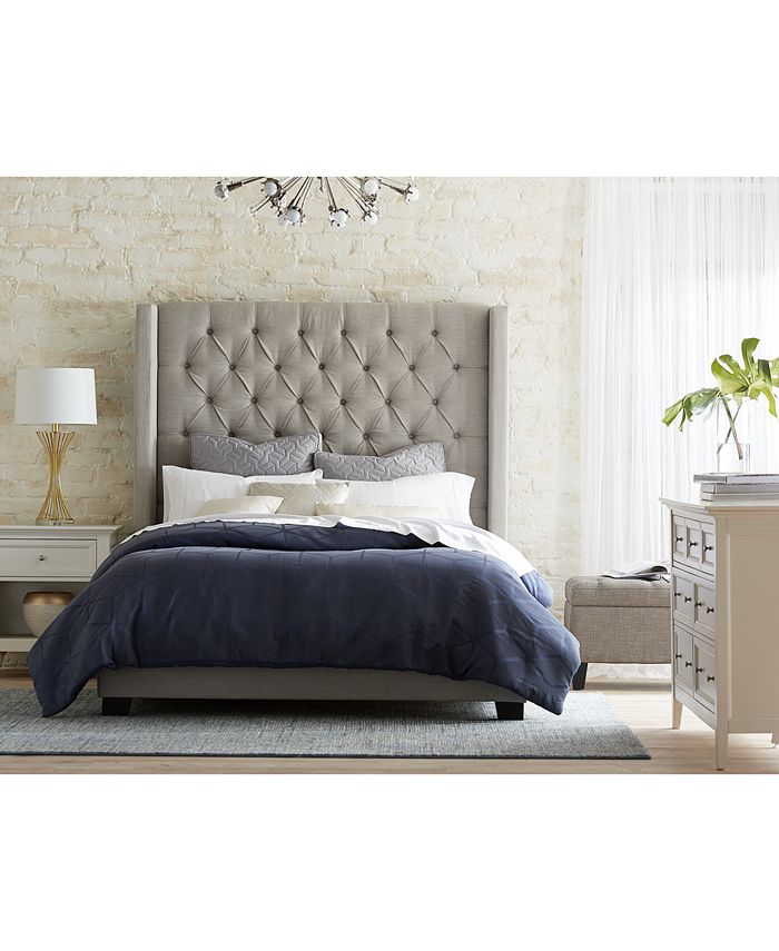Furniture Monroe Upholstered Bedroom, Macys Queen Headboard