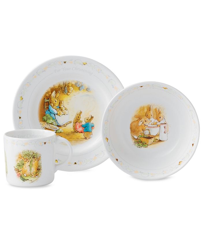 Wedgwood Peter Rabbit Christening 3 Piece Set Macy s