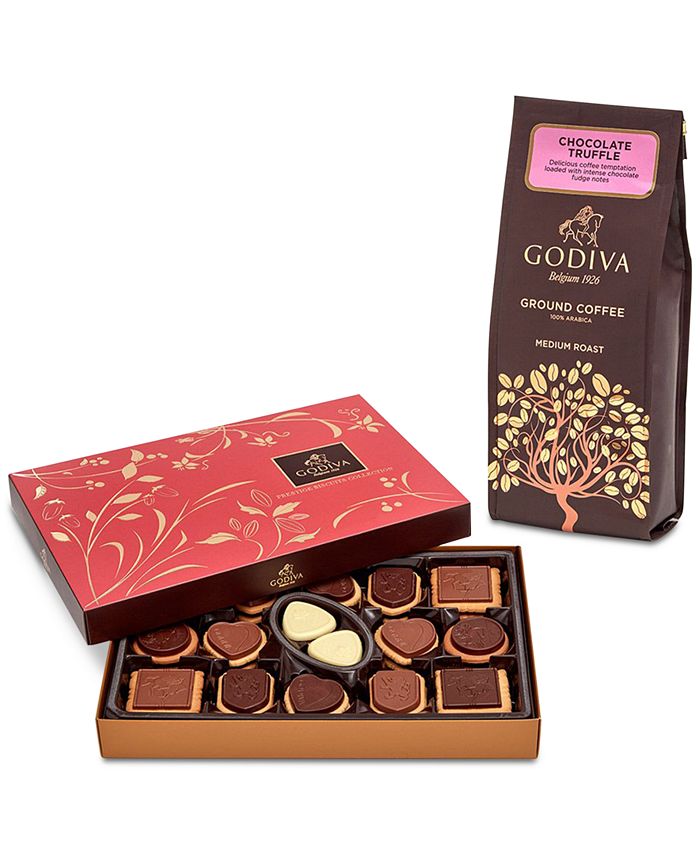 Godiva - Chocolate Truffle Coffee & Chocolate Biscuit Gift Set