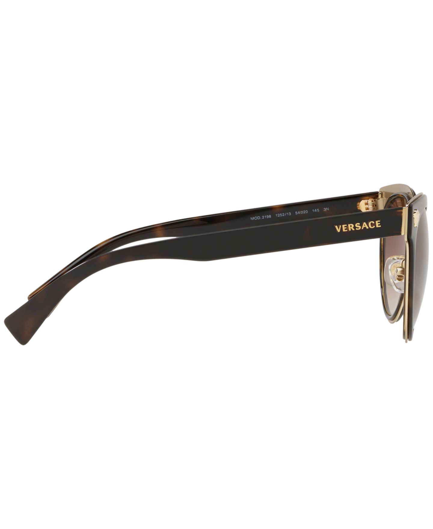 Женские солнцезащитные очки Versace Sunglasses, VE2198 54, цвет: Гавана / Коричневый градиентный — фото 4
