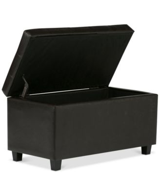 Verona Faux Leather Storage Ottoman