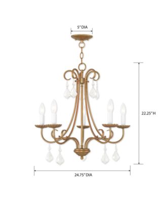 Daphne 5- Light Metal Chandelier