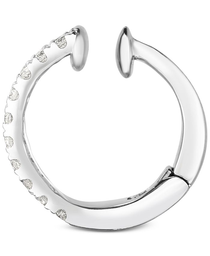 Macy's Diamond Single Cuff Earring (1/4 ct. t.w.) in 14k White Gold
