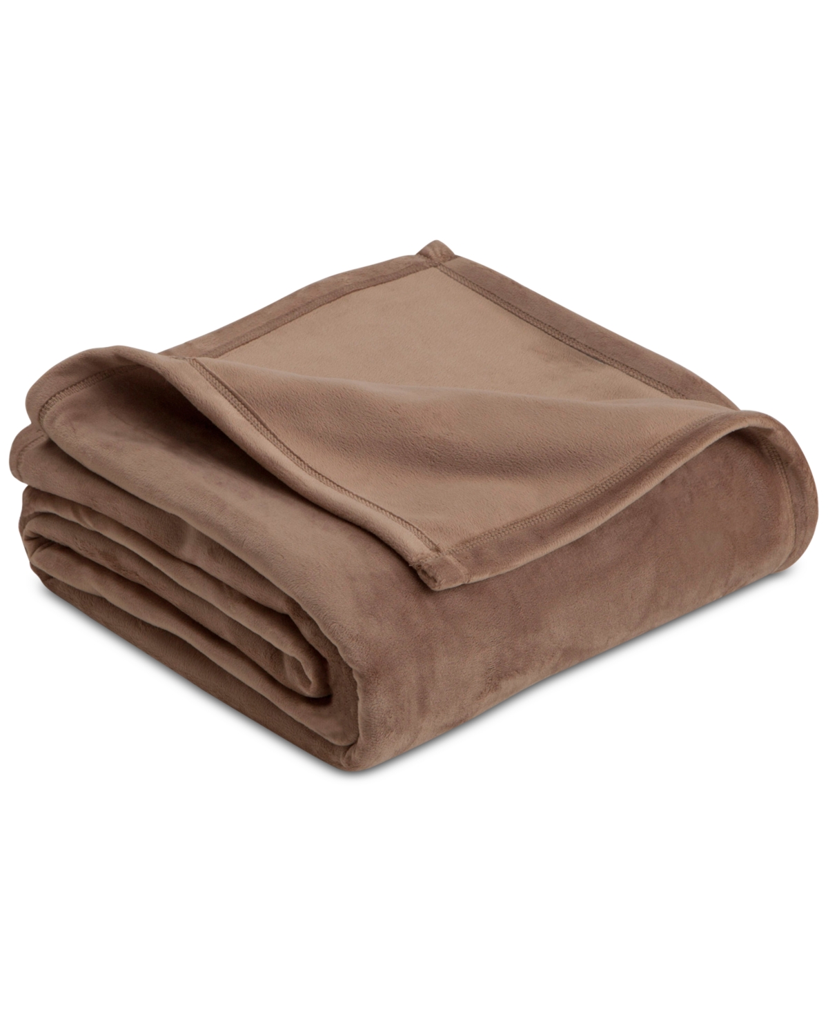 Vellux Plush Knit Full/queen Blanket Bedding In Desert Taupe