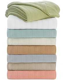 Cotton Textured Chevron Woven Blankets