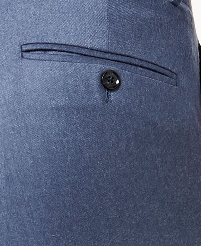 Tommy Hilfiger Men's Modern-Fit TH Flex Stretch Blue/Gray Twill Suit ...