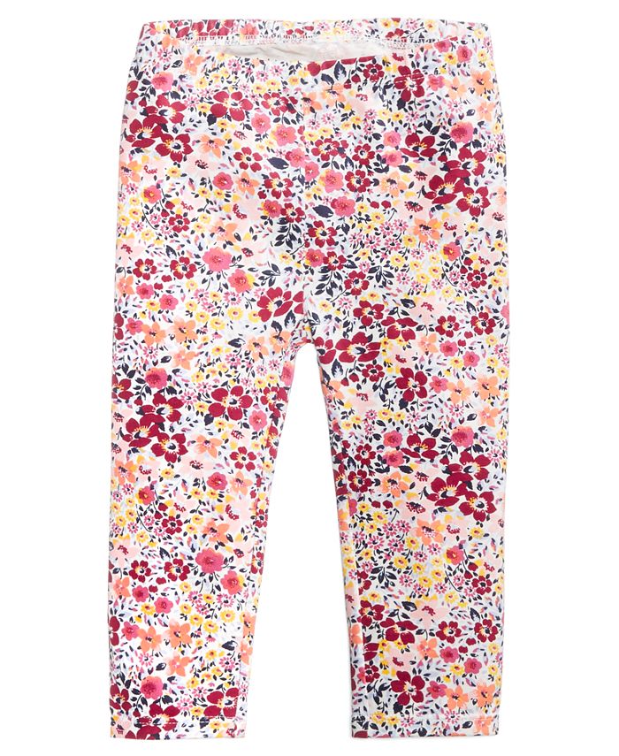 First Impressions Toddler Girls Ditsy Floral-Print Leggings, Created ...