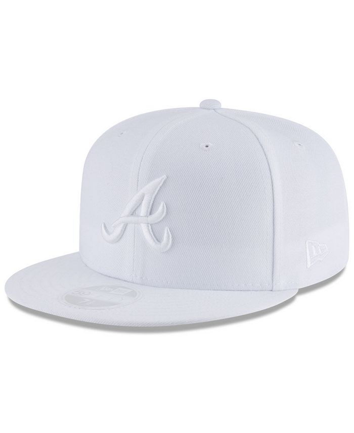 KTZ Atlanta Braves White-on-white 59fifty Cap for Men