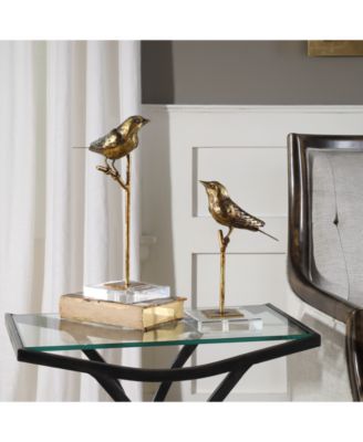 Passerines Set of 2 Bird Sculptures