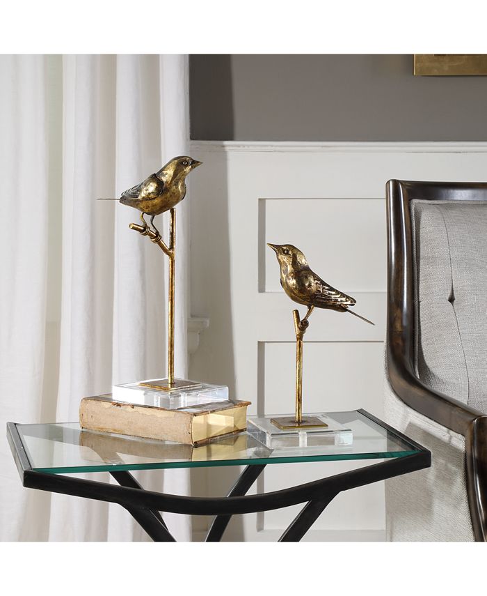 Uttermost Passerines Set of 2 Bird Sculptures - Macy's