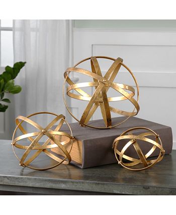 Uttermost - Stetson Gold Spheres, Set of 3