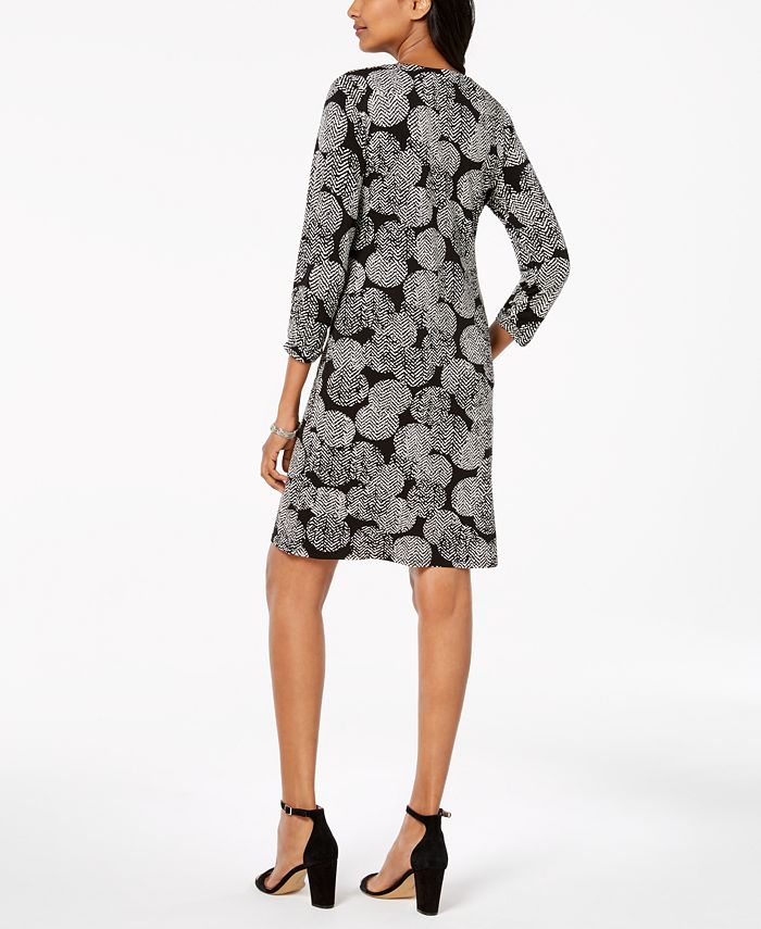 JM Collection Printed ZipNeck Dress, Created for Macy's Macy's