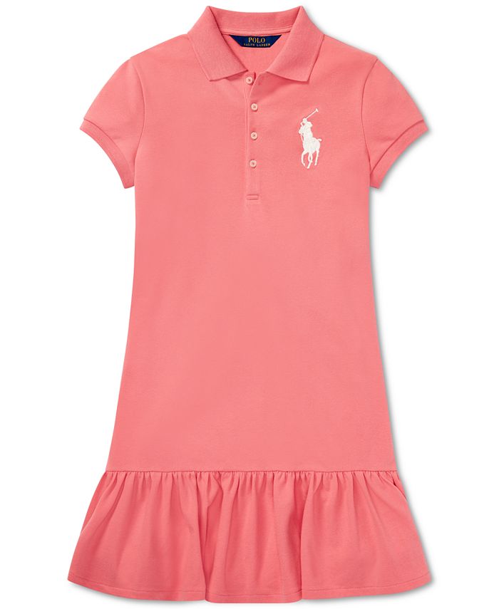 Polo Ralph Lauren Big Girls Short-Sleeve Big Pony Dress - Macy's