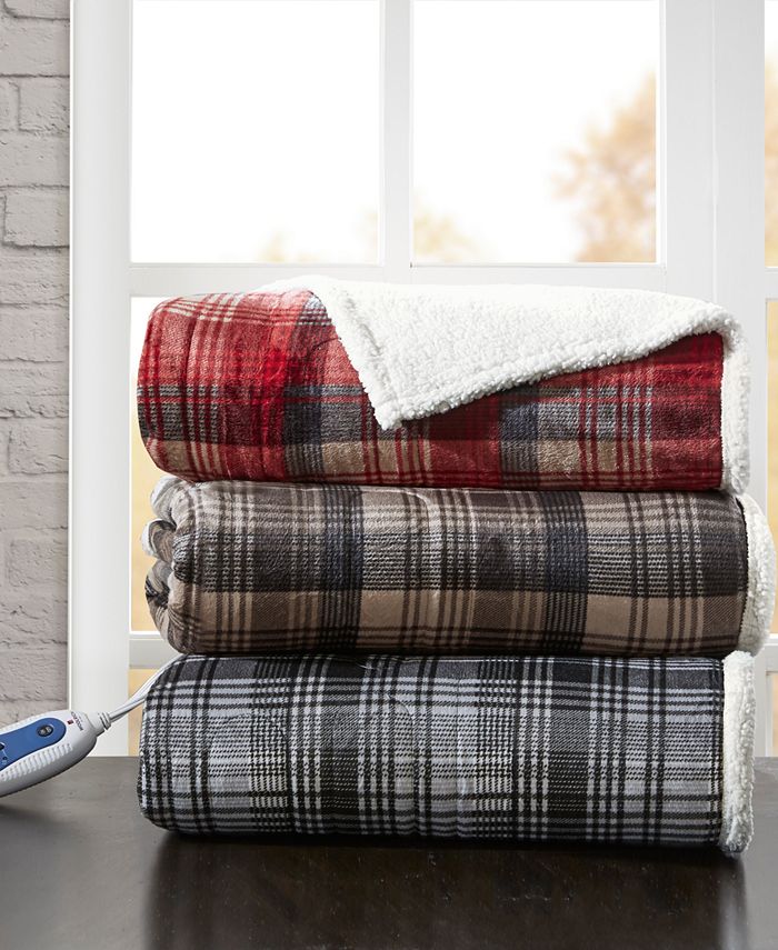 Woolrich Tasha Plaid Electric Reversible FauxFur to Berber Throw, 60