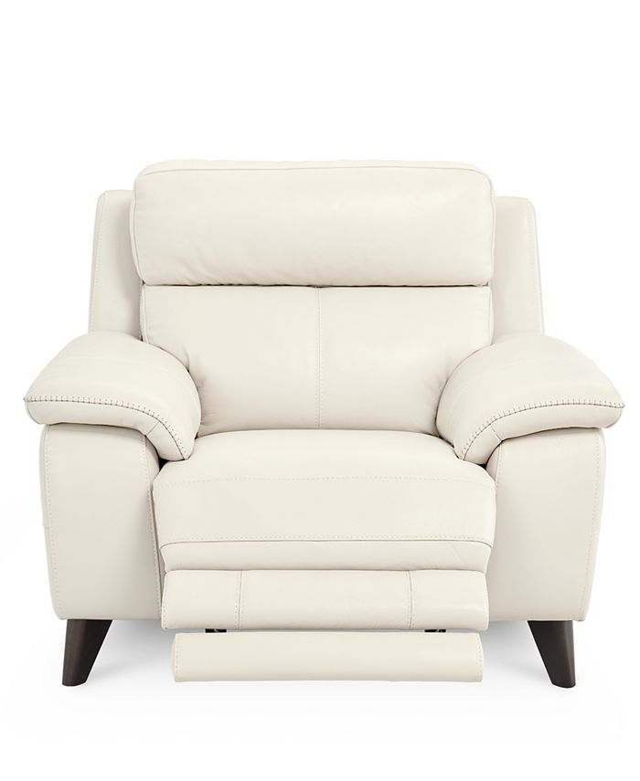 Furniture Milany 46" Leather Power Recliner with Power Headrest and USB