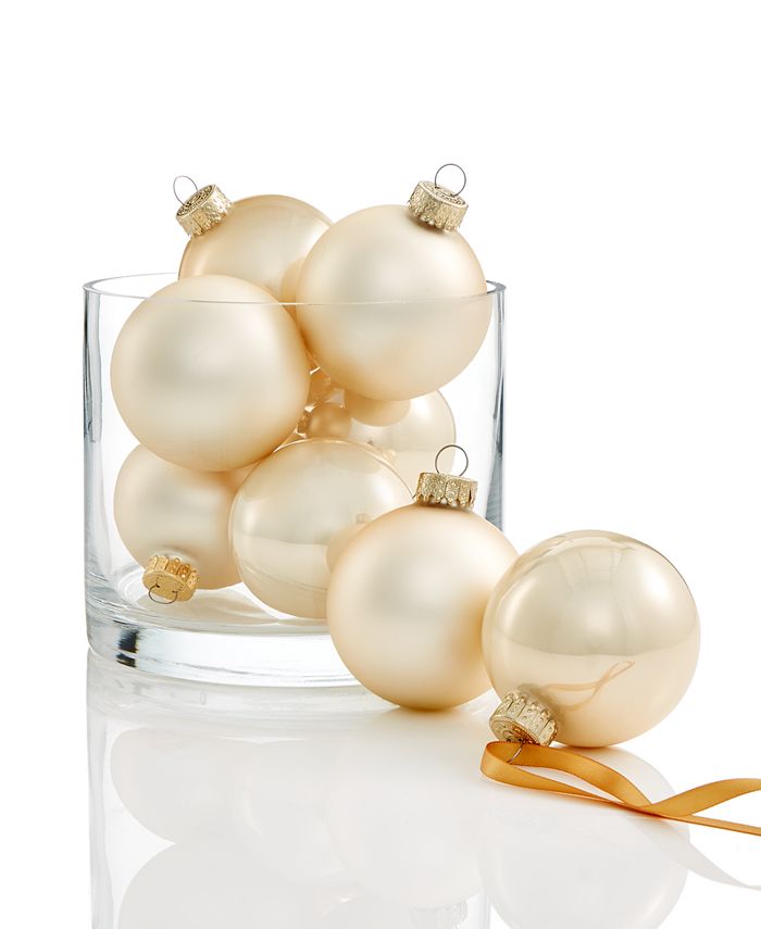 Holiday Lane 8Pc. ChampagneColored Ornament Set, Created for Macy's