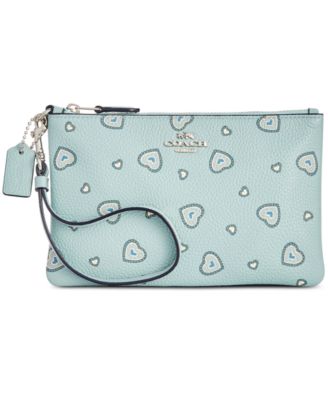 Coach White buying Pebbled Leather Heart Wristlet