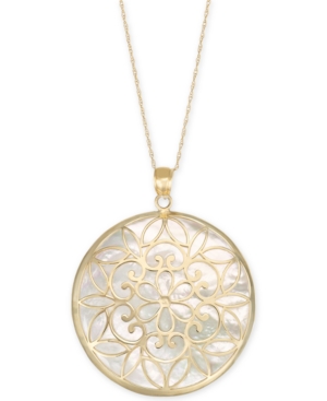 image of Mother-of-Pearl Filigree Medallion 18