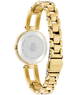 Women's Eco-Drive Axiom Gold-Tone Stainless Steel Bracelet Watch 28mm