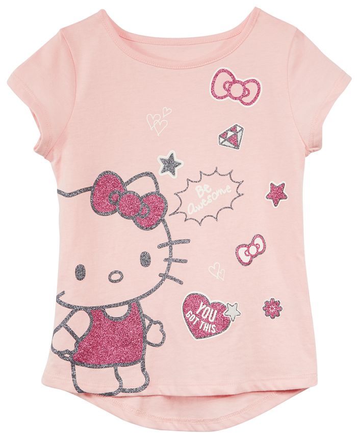 Hello Kitty Girls' Graphic Print T-Shirt - Cute Ruffle Sleeve Casual Top - View #3