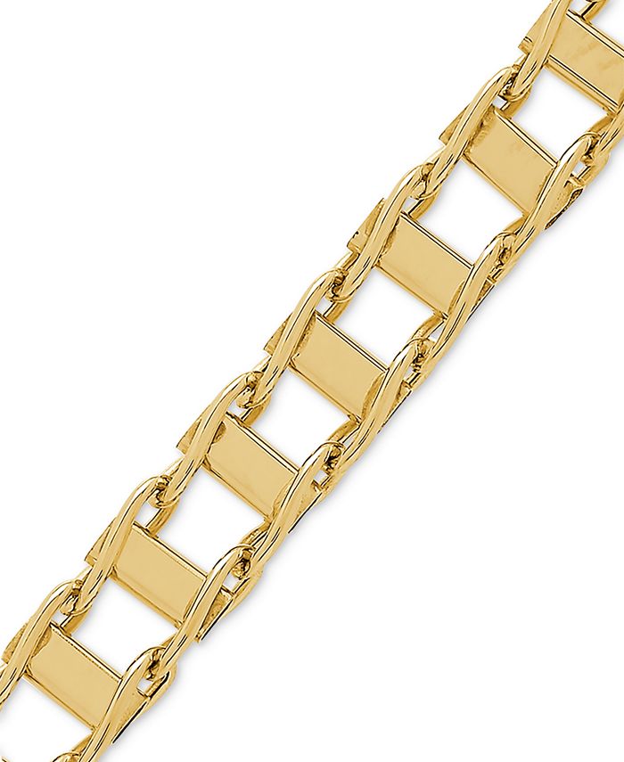 Italian Gold Polished Railroad Link Chain Bracelet in 14k Gold Macy's