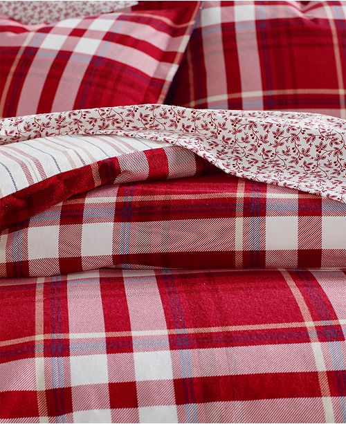 Martha Stewart Collection Closeout Winter Plaid Cotton Flannel