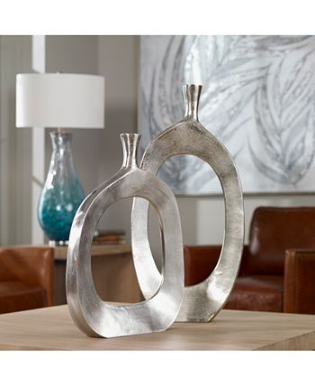 Uttermost - Cierra Aluminum Vases, Set of 2