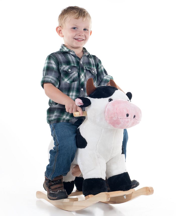 happy trails cow plush rocking animal