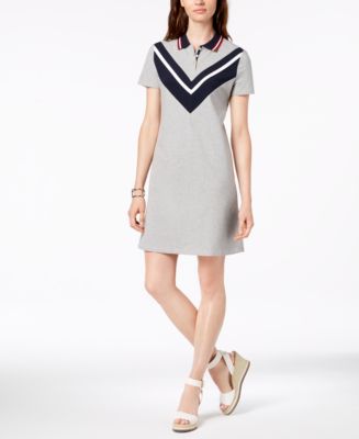 Tommy Hilfiger Chevron-Print T-Shirt Dress, Created for Macy's - Macy's