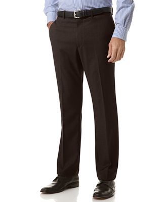 Perry Ellis Portfolio Slim Fit No-Iron Flat Front Dress Pants ...